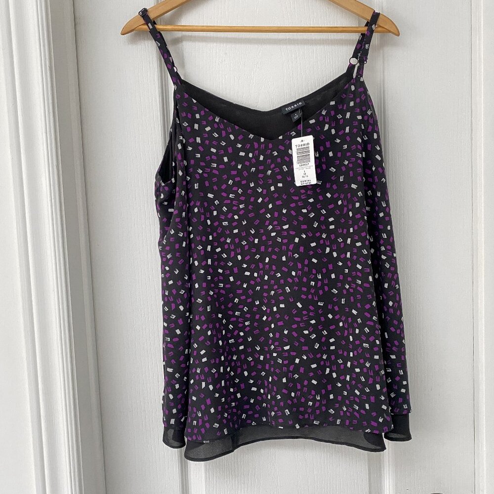 Torrid - Sophie Swing Confetti Print - Adjustable Spaghetti Strap Tank